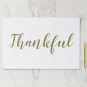 感謝のセージ緑のスクリプト感謝のランチョンマット ペーパーパッド (インサイチュ)