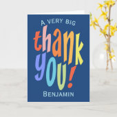 感謝のタイポグラフィカラフルー カード (黄色い花)