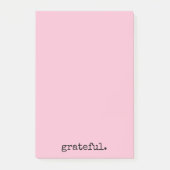 感謝のタイポグラフィパステルピンクのポストイットノート ポストイット (正面)