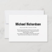 感謝のタイポグラフィ写真記念サンキューカード サンキューカード (裏面)