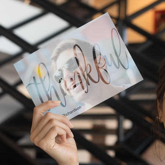 感謝のタイポグラフィ写真記念サンキューカード サンキューカード