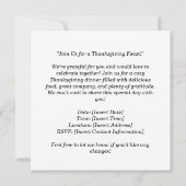 感謝のテーマをテーマにしたトルコ 招待状 (裏面)