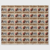 感謝のディナーをぐらつかせるおもしろいまで食べる ラッピングペーパー (フラット)