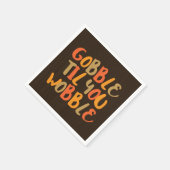 感謝のディナーをぐらつかせるまでゴブル スタンダードカクテルナプキン (角)