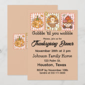 感謝のディナーをぐらつかせるまで「ゴブル」 招待状 (正面/裏面)