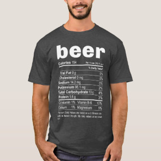 感謝のディナービールの栄養的な事実おもしろい Tシャツ