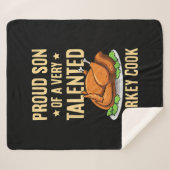 感謝のデザインの息子のトルコ調理師 シェルパブランケット (正面(横))