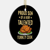 感謝のデザインの息子のトルコ調理師 セラミックオーナメント (右)