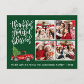 感謝のトラック賛美4フォトグリーン ポストカード (正面)