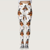 感謝のトランプの七面鳥レッグ レギンス (正面)