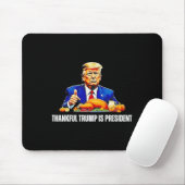 感謝のトランプは感謝祭の社長おもしろい マウスパッド (マウス)