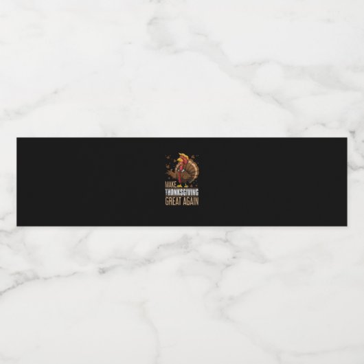 感謝のトランプキ素晴らしングを再びおもしろいトルコにする ペットボトルラベル (シングルラベル)