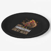 感謝のトランプキ素晴らしングを再びおもしろいトルコにする ペーパープレート (アングル)