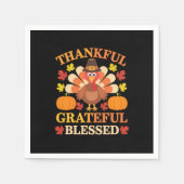 感謝のトルコ賛美感謝祭 スタンダードカクテルナプキン (正面)