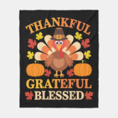 感謝のトルコ賛美感謝祭 フリースブランケット (正面)