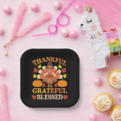 感謝のトルコ賛美感謝祭 ペーパープレート (パーティー)