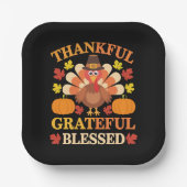 感謝のトルコ賛美感謝祭 ペーパープレート (正面)