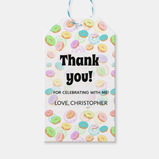感謝のドーナツメッセージカード ギフトタグ (正面)