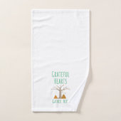 感謝のハートがここに集まる – 感謝の表情 バスタオルセット (ハンドタオル)