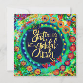 「感謝のハートの感性カード 招待状 (正面)
