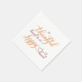 感謝のハートは幸せなハート感謝祭である スタンダードカクテルナプキン (角)