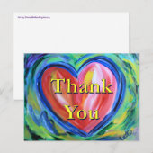 感謝のハートアートポストカード ポストカード (正面/裏面)