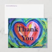 感謝のハートアートポストカード ポストカード (正面/裏面)