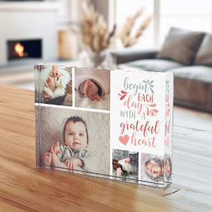 感謝のハート写真コラージブロック フォトブロック