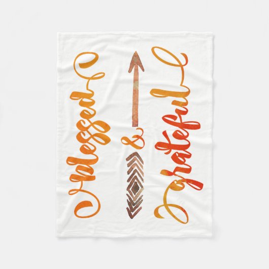感謝のハート感謝引用文 フリースブランケット (正面)