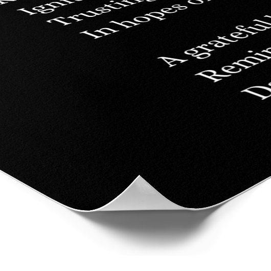 感謝のハート感謝詩のウォールアートポスター ポスター (角)