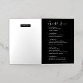 感謝のハート感謝詩 箔グリーティングカード (外側レイダウン)