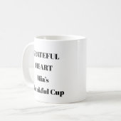 感謝のハート毎日の肯定マグカップ コーヒーマグカップ (正面左)