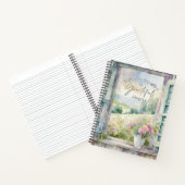 感謝のハート水カラーフローラウィンドウジャーナル ノートブック (内部)