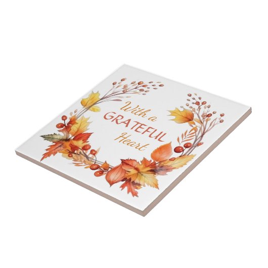 感謝のハート紅葉 タイル (側面)