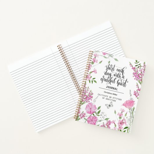 感謝のハート誌で毎日を始める ノートブック (内部)