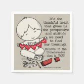 感謝のハート スタンダードカクテルナプキン (正面)