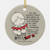 感謝のハート セラミックオーナメント (正面)