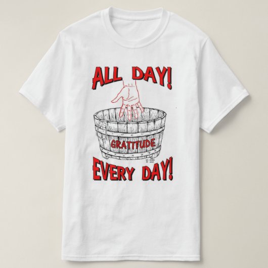 感謝のバケツ Tシャツ (デザイン正面)