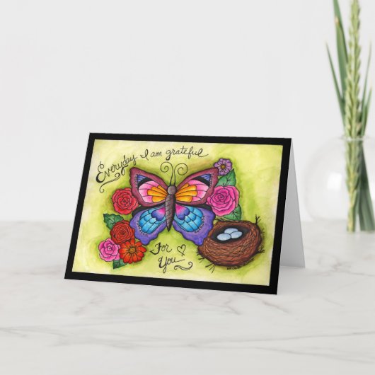 感謝のバタフライカード カード (正面)