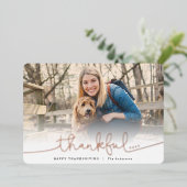 感謝のバラゴールドフォイルサックサギニンググリーティング 箔シーズンカード (立ち正面)