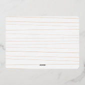 感謝のバラゴールドフォイルサックサギニンググリーティング 箔シーズンカード (裏面)