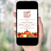 感謝のパンプキン感謝祭ディナー 招待状