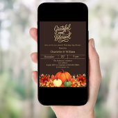 感謝のパンプキン賛美ビストサンクスギビング 招待状