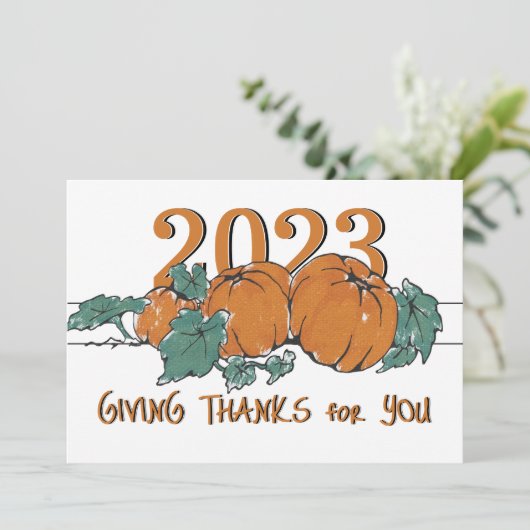 感謝のパンプキ与えン感謝していのための シーズンカード (スタンド正面)