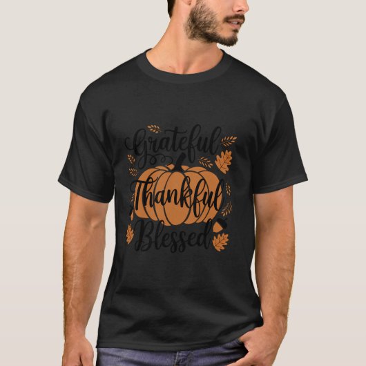 感謝のパンプキ賛美ンコーヒー秋 Tシャツ (正面)