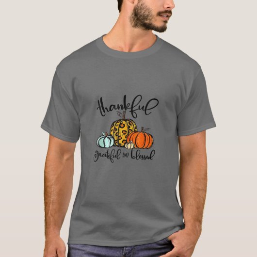 感謝のパンプキ賛美ンヒョウのプレイド Tシャツ (正面)