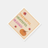 感謝のパンプキ賛美ン紅葉 スタンダードカクテルナプキン (角)