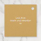 感謝のパーソナライズされたSpotty Pattern フェイバータグ (裏面)