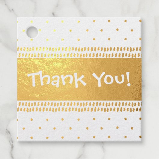 感謝のパーソナライズされたSpotty Pattern フェイバータグ (正面)