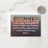 感謝のビジネス感謝していユーモダン ノートカード (正面/裏面インサイチュ)